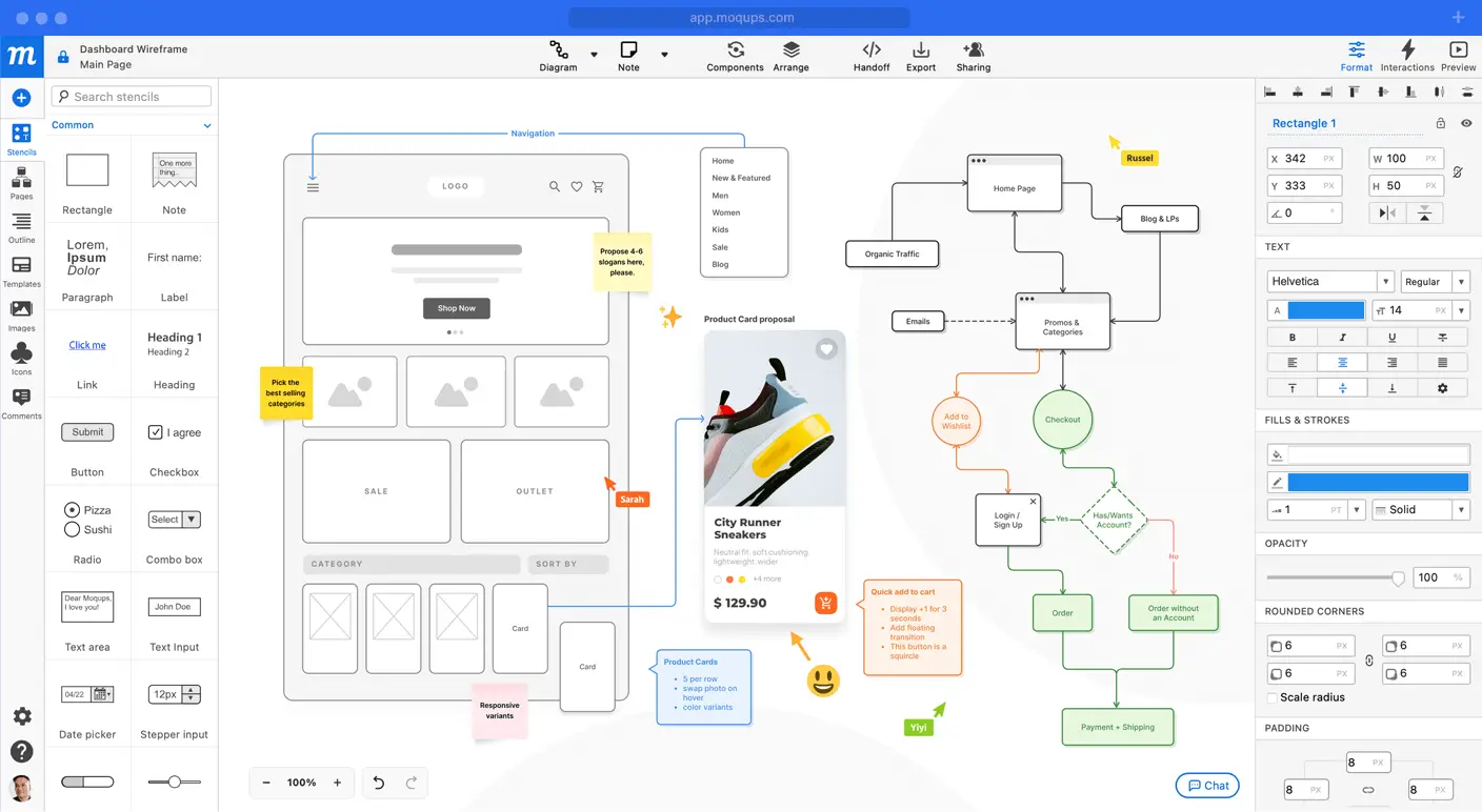 Wireframing & Interactive Prototyping
